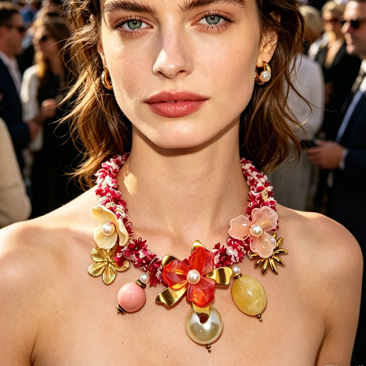 Hot Sale Fashion Stainless Steel Flower Braided Ribbon Necklace Elegant Niche Versatile Summer Jewelry For Women
Hot Sale Fashion Stainless Steel Flower Braided Ribbon Necklace Elegant Niche Versatile Summer Jewelry For Women