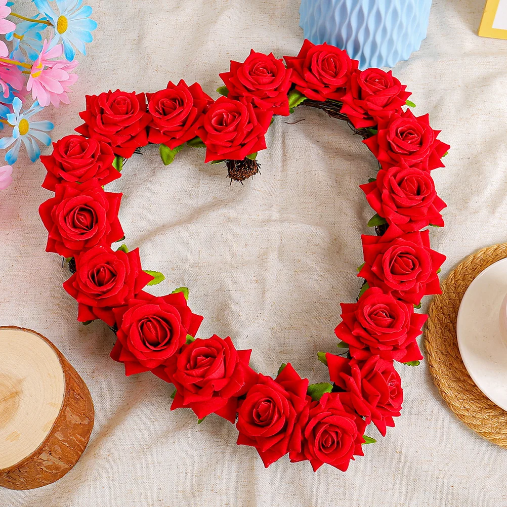Heart-Shaped Artificial Red Rose Garland Wreath Romantic Valentine Wedding Door Hanging Decor Party Anniversary Decoration
Heart-Shaped Artificial Red Rose Garland Wreath Romantic Valentine Wedding Door Hanging Decor Party Anniversary Decoration