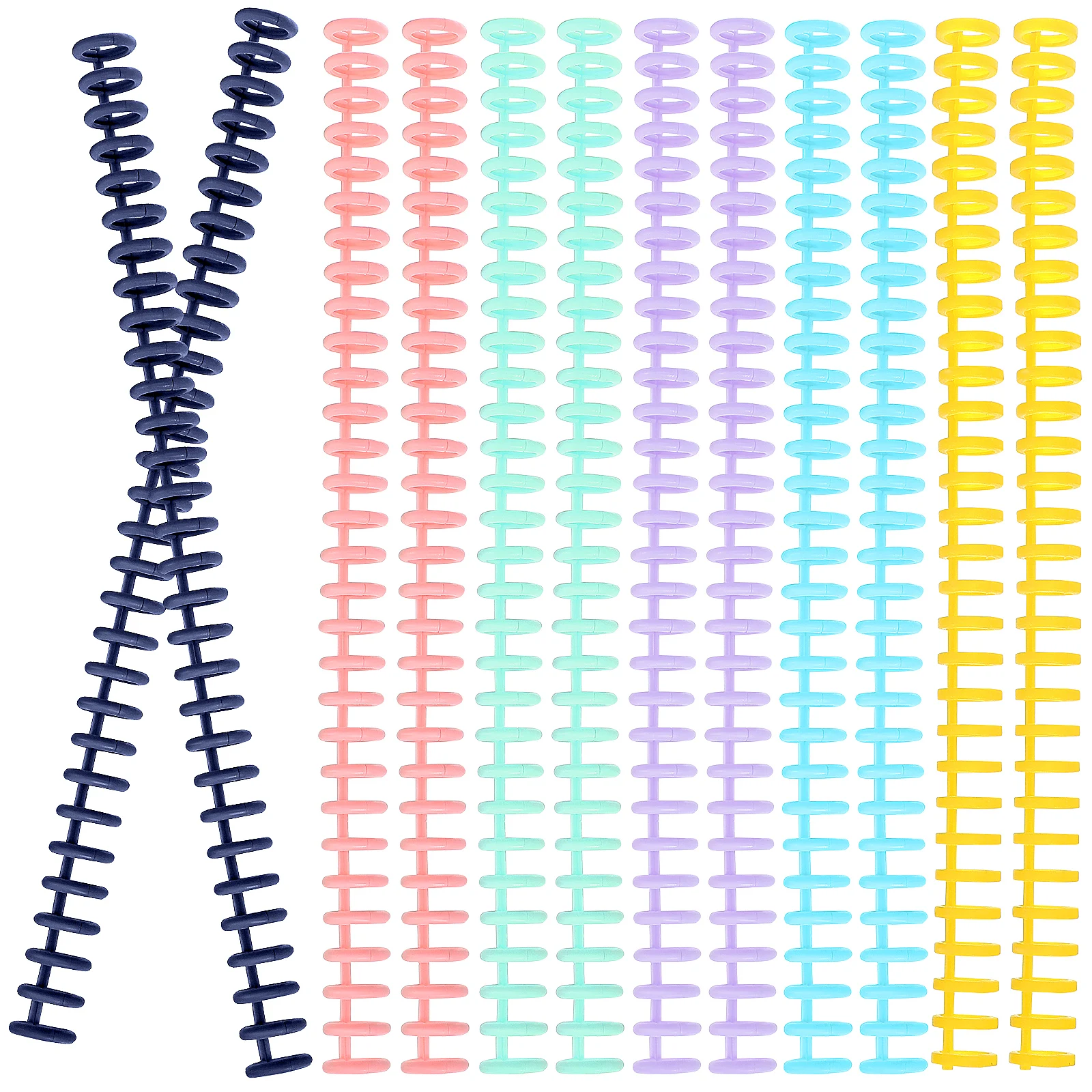 12 Pcs Plastic Binding Ring Stylish Colors Length Adjustment Binder Mechanism Loose Leaf Binder Rings
12 Pcs Plastic Binding Ring Stylish Colors Length Adjustment Binder Mechanism Loose Leaf Binder Rings