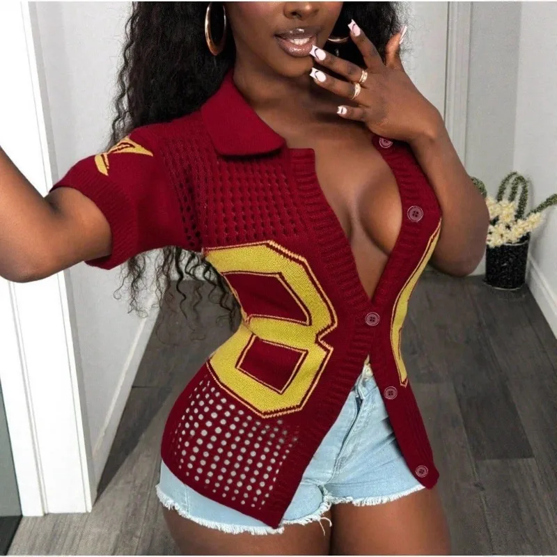 Осень 202, вязаный тонкий кардиган с буквенным принтом, женский однобортный однобортный повседневный универсальный свитер с отложным воротником
Осень 202, вязаный тонкий кардиган с буквенным принтом, женский однобортный однобортный повседневный универсальный свитер с отложным воротником