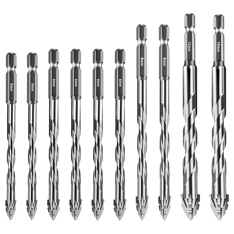 ABFU-10Pcs New Four-Flute Sawtooth Eccentric Drill Bit Size 5/6/8/10/12Mm,For Wood Marble Metal Glass Ceramic Wall Tiles
ABFU-10Pcs New Four-Flute Sawtooth Eccentric Drill Bit Size 5/6/8/10/12Mm,For Wood Marble Metal Glass Ceramic Wall Tiles
