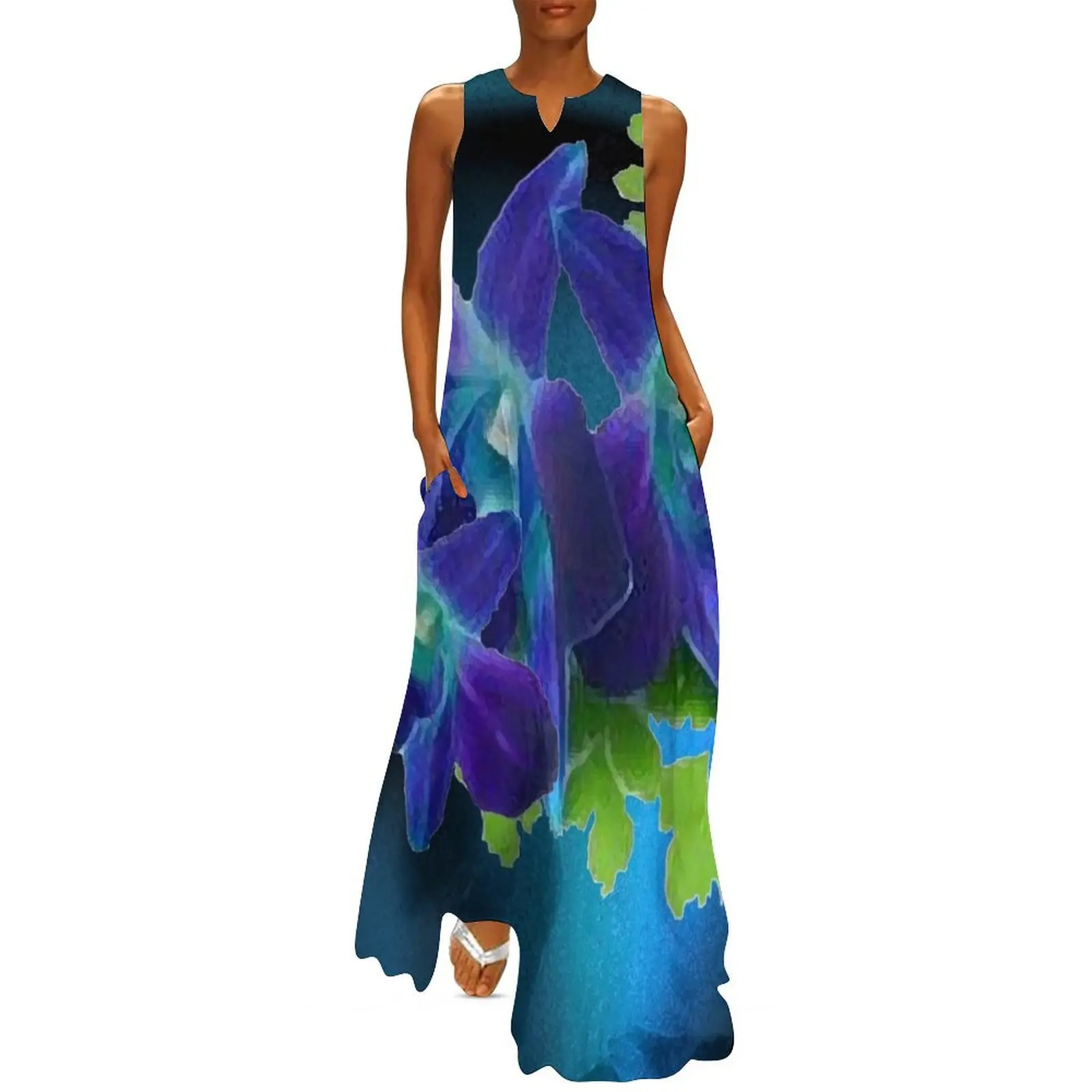 Hawaiian Blue Orchid and Fern Long Dress african dresses for woman summer dresses ladies 2025 Dress
Hawaiian Blue Orchid and Fern Long Dress african dresses for woman summer dresses ladies 2025 Dress