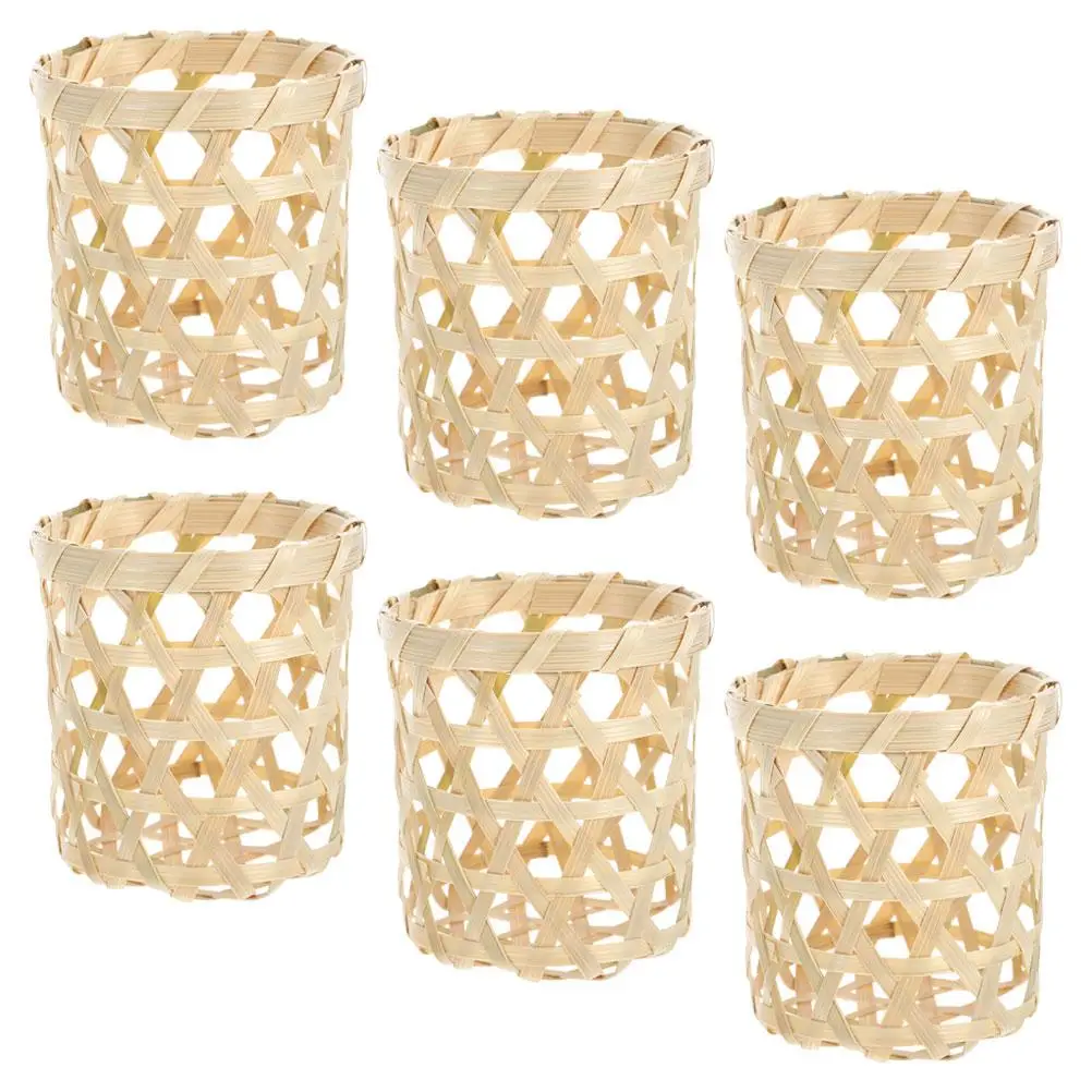 6pcs Small Flower Cup Tealight Decorative Holder Beige Centerpiece Vintage Woven Basket Candlestick Craft
6pcs Small Flower Cup Tealight Decorative Holder Beige Centerpiece Vintage Woven Basket Candlestick Craft