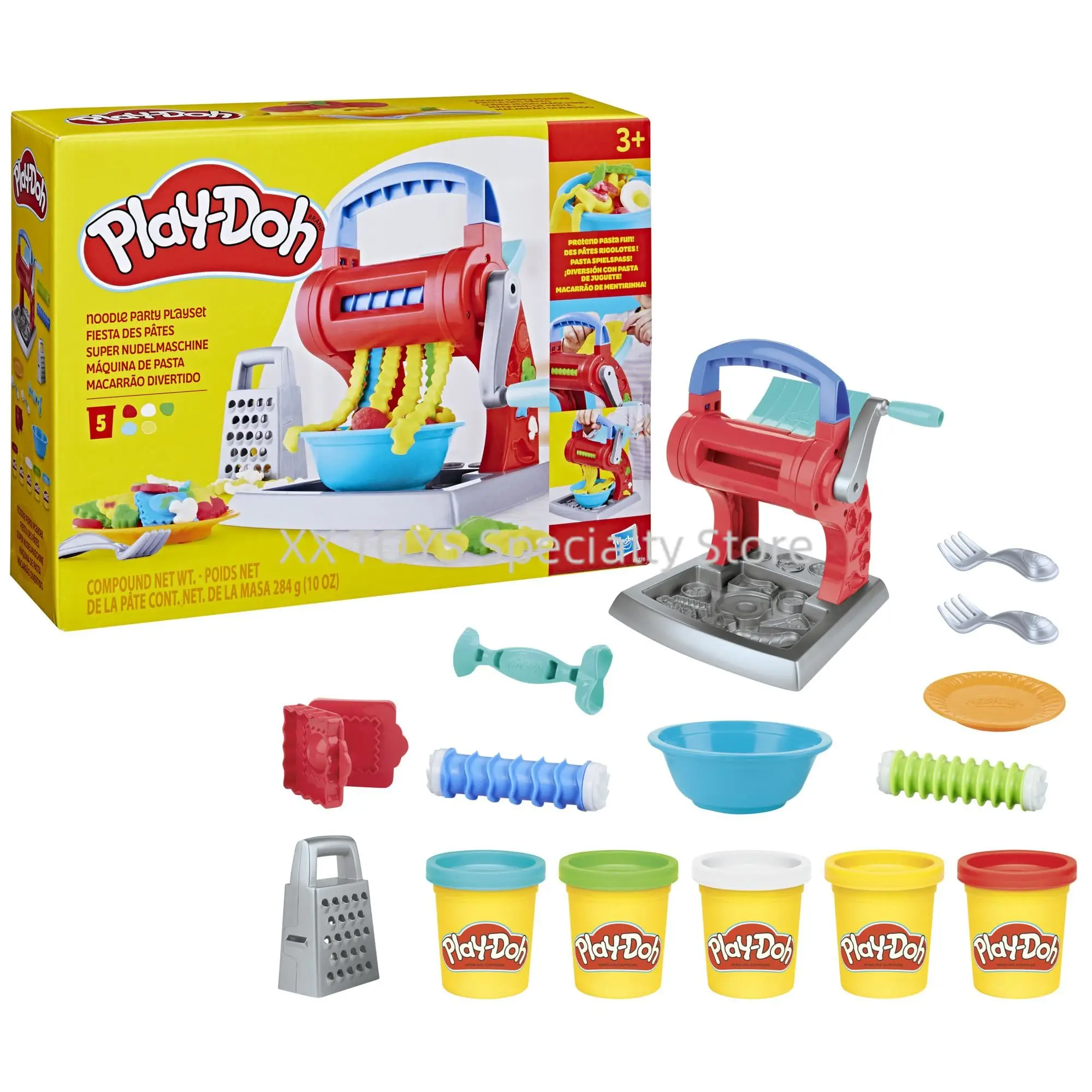 Hasbro Play-Doh Kitchen Creations Noodle Party Playset for Kids 3 Years and Up with 5 Non-Toxic Colors Creative Educational Toys
Hasbro Play-Doh Kitchen Creations Noodle Party Playset for Kids 3 Years and Up with 5 Non-Toxic Colors Creative Educational Toys