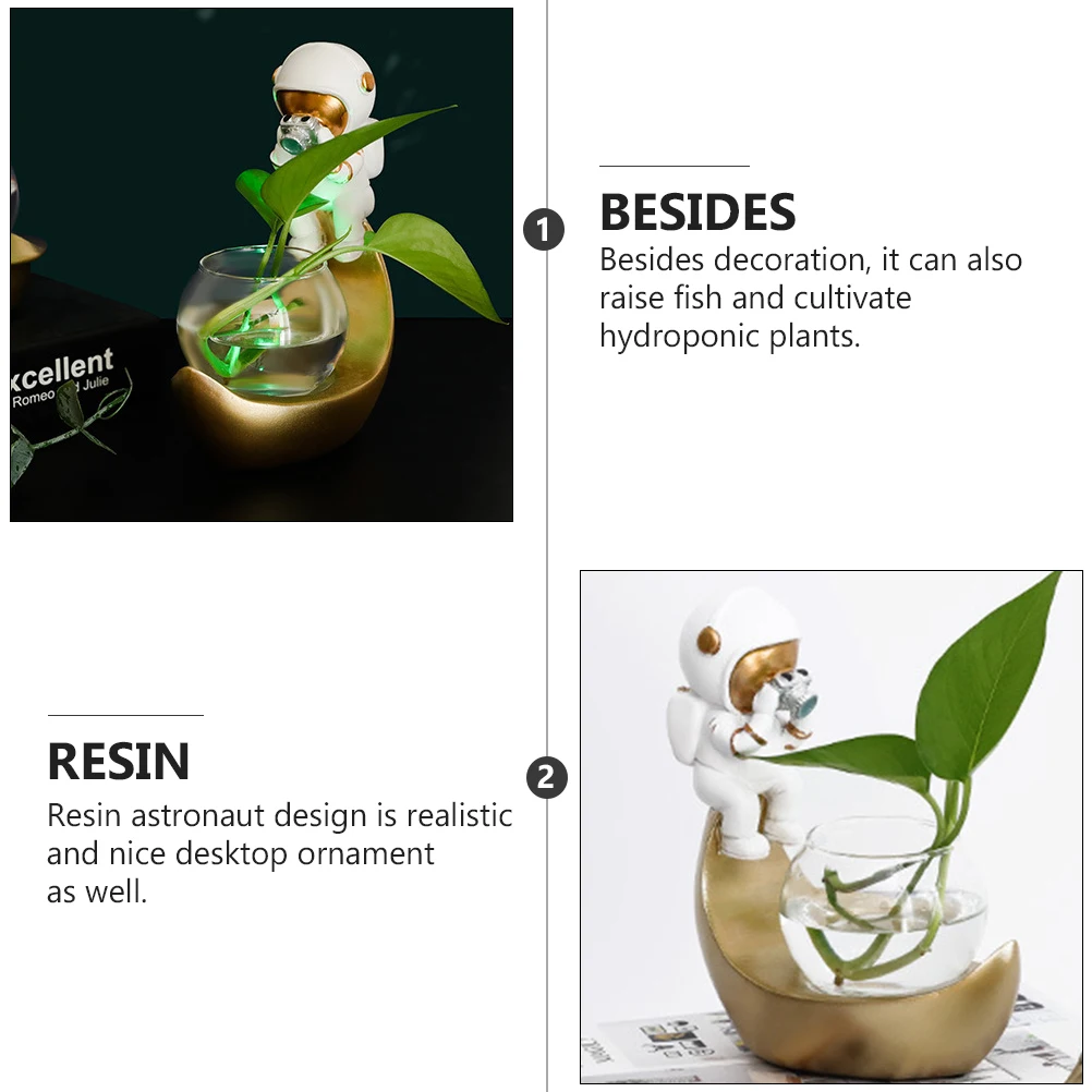 Astronaut Flower Vase Desktop Plant Pot Decor Hydroponic Glass Container Resin Design Realistic nament Succulents Exquisite Home
Astronaut Flower Vase Desktop Plant Pot Decor Hydroponic Glass Container Resin Design Realistic nament Succulents Exquisite Home