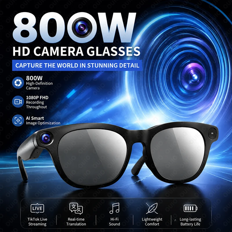 2026 New AI Smart Glasses 800W HD Support Live Shooting Recording Audio And Video Call Translation AI Large Model Smart Glasses
2026 New AI Smart Glasses 800W HD Support Live Shooting Recording Audio And Video Call Translation AI Large Model Smart Glasses