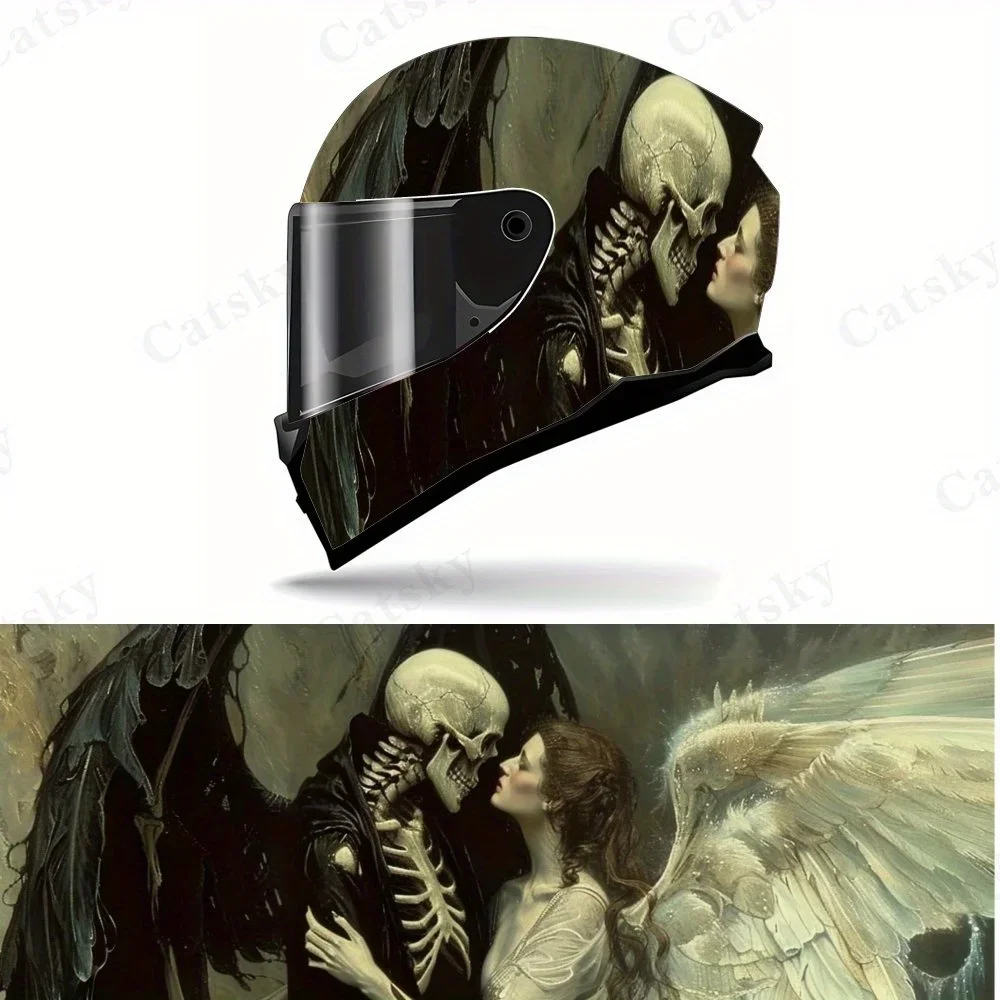 Unique and Cool Angel of Death Design Motorcycle Helmet Vinyl Wraps Decal, Self-adhesive Waterproof Helmet Decoration, DIY Graff
Unique and Cool Angel of Death Design Motorcycle Helmet Vinyl Wraps Decal, Self-adhesive Waterproof Helmet Decoration, DIY Graff