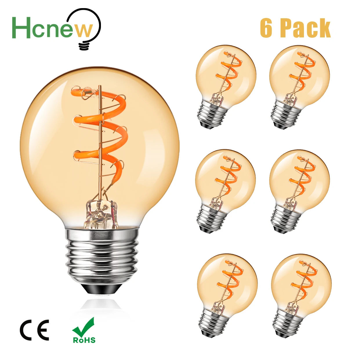 Amber G50 Led E27 Bulb 220v Dimmable 3W E26 110V Warm White Vintage Replace Pendant Chandelier Spiral Filament Decorative Lights
Amber G50 Led E27 Bulb 220v Dimmable 3W E26 110V Warm White Vintage Replace Pendant Chandelier Spiral Filament Decorative Lights