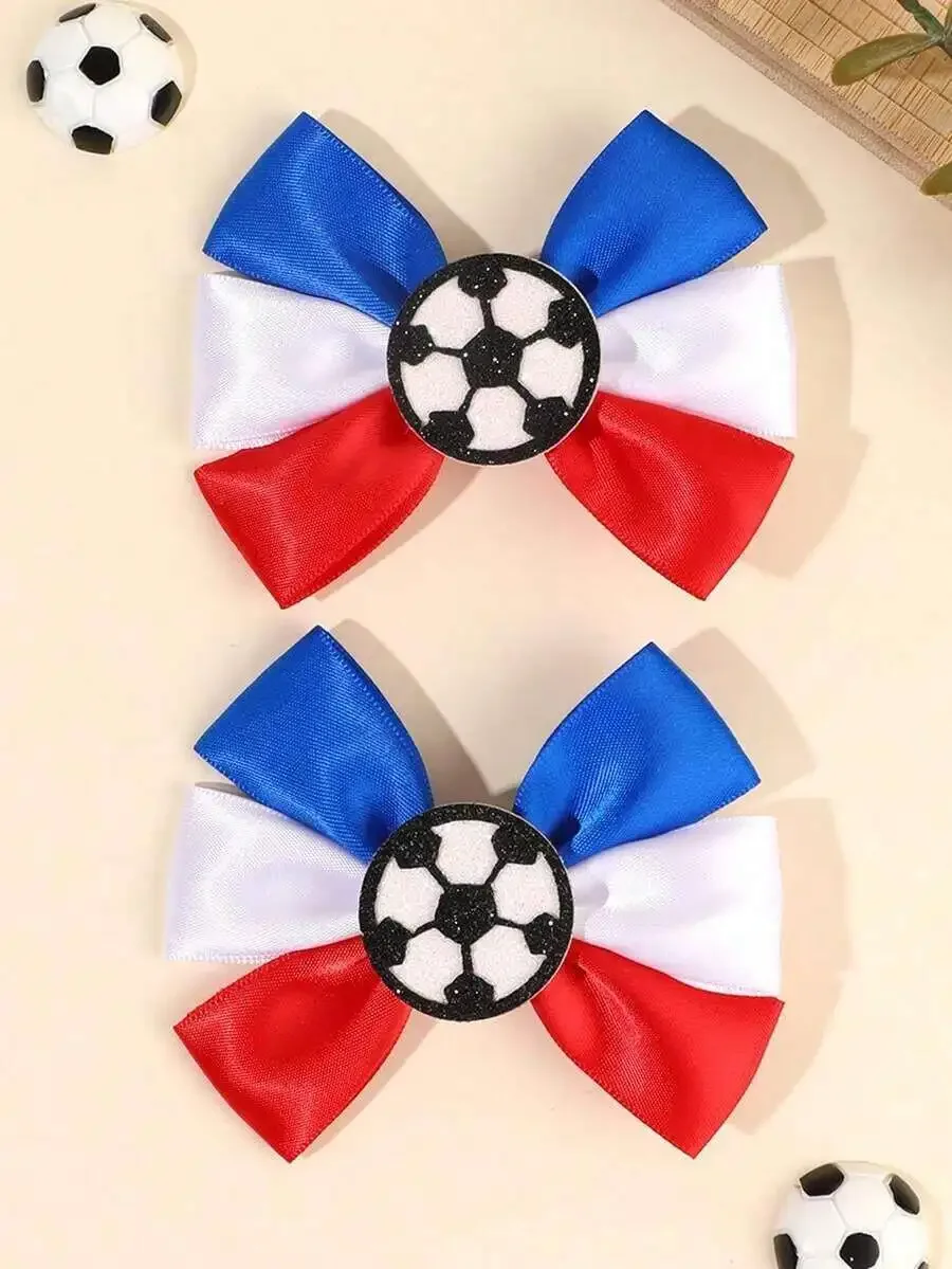 2pcs Football Theme Hair Bow Barrettes For Adults Red White Blue Satin Hair Accessories
2pcs Football Theme Hair Bow Barrettes For Adults Red White Blue Satin Hair Accessories