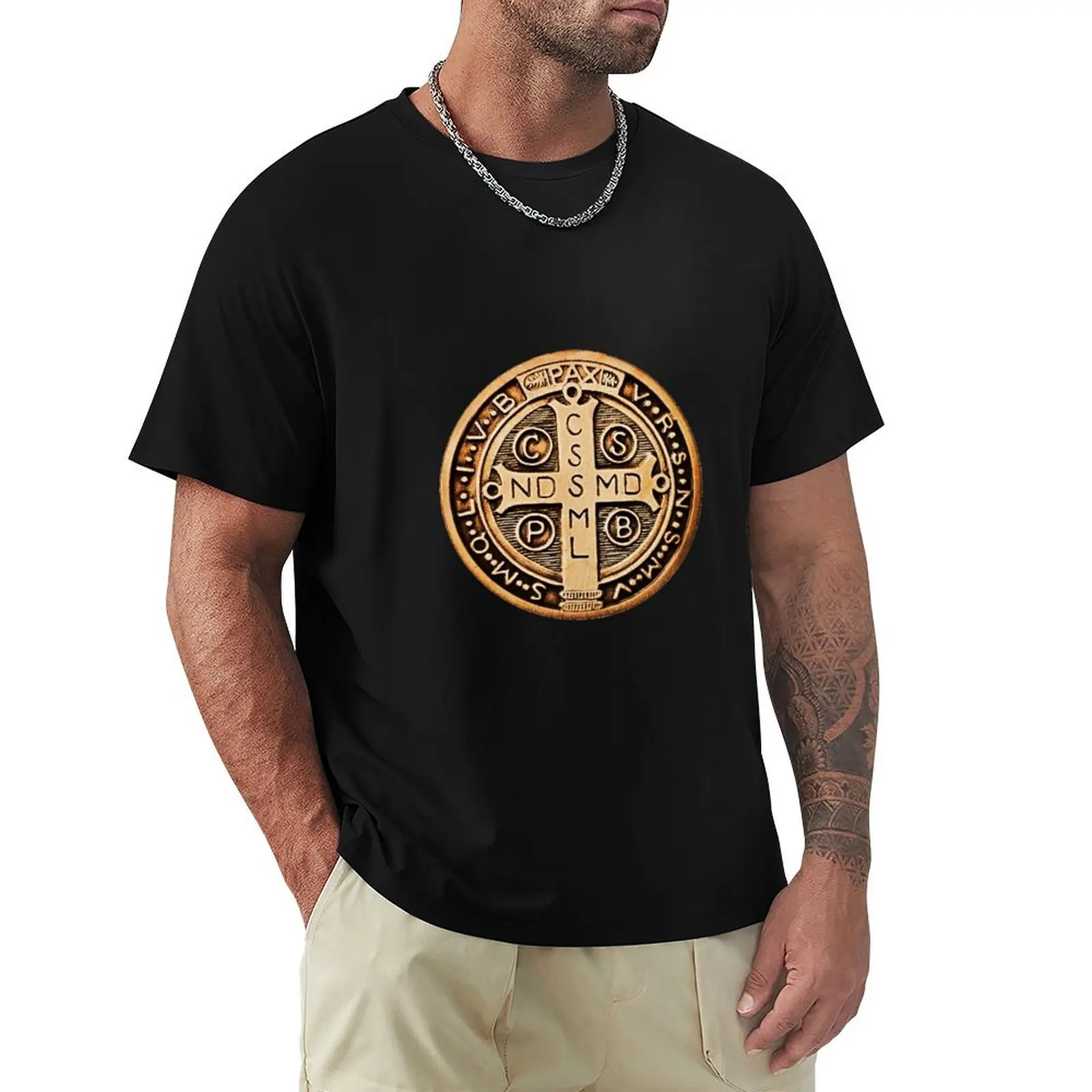 Saint Benedict Medal (round) T-Shirt boys whites Funny t-shirt workout shirts for men
Saint Benedict Medal (round) T-Shirt boys whites Funny t-shirt workout shirts for men