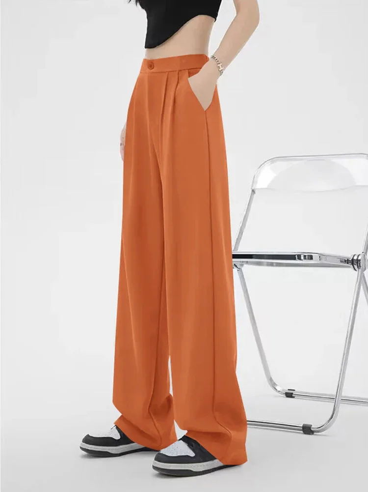 2025 Office Wide Leg Suits Pants Women Korean Candy Color Baggy Sweatpants New High Waist Casual Elegant Straight Ol Pantalones
2025 Office Wide Leg Suits Pants Women Korean Candy Color Baggy Sweatpants New High Waist Casual Elegant Straight Ol Pantalones