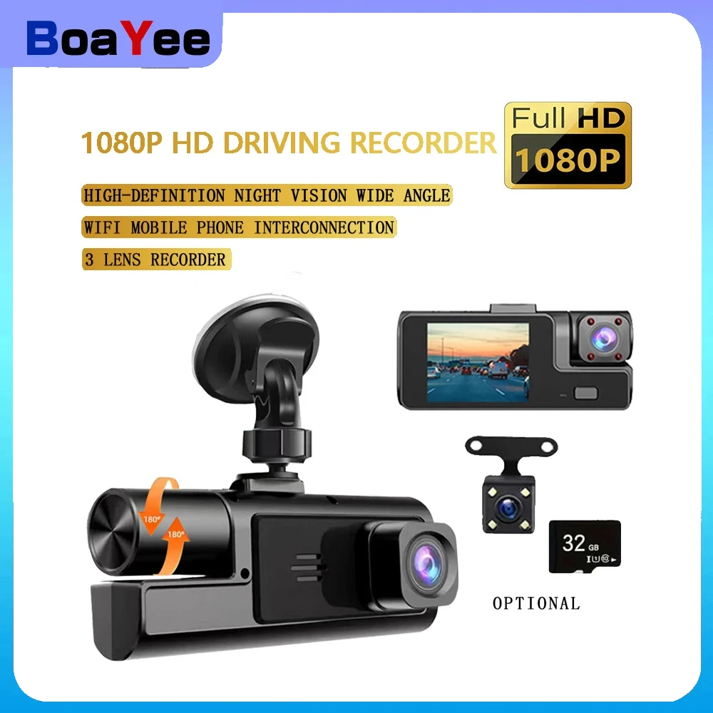 1080P WIFI car video camera in the car reversing rear dvr camera Front And Inside Car Camera With IR Night Vision Loop Recording
1080P WIFI car video camera in the car reversing rear dvr camera Front And Inside Car Camera With IR Night Vision Loop Recording