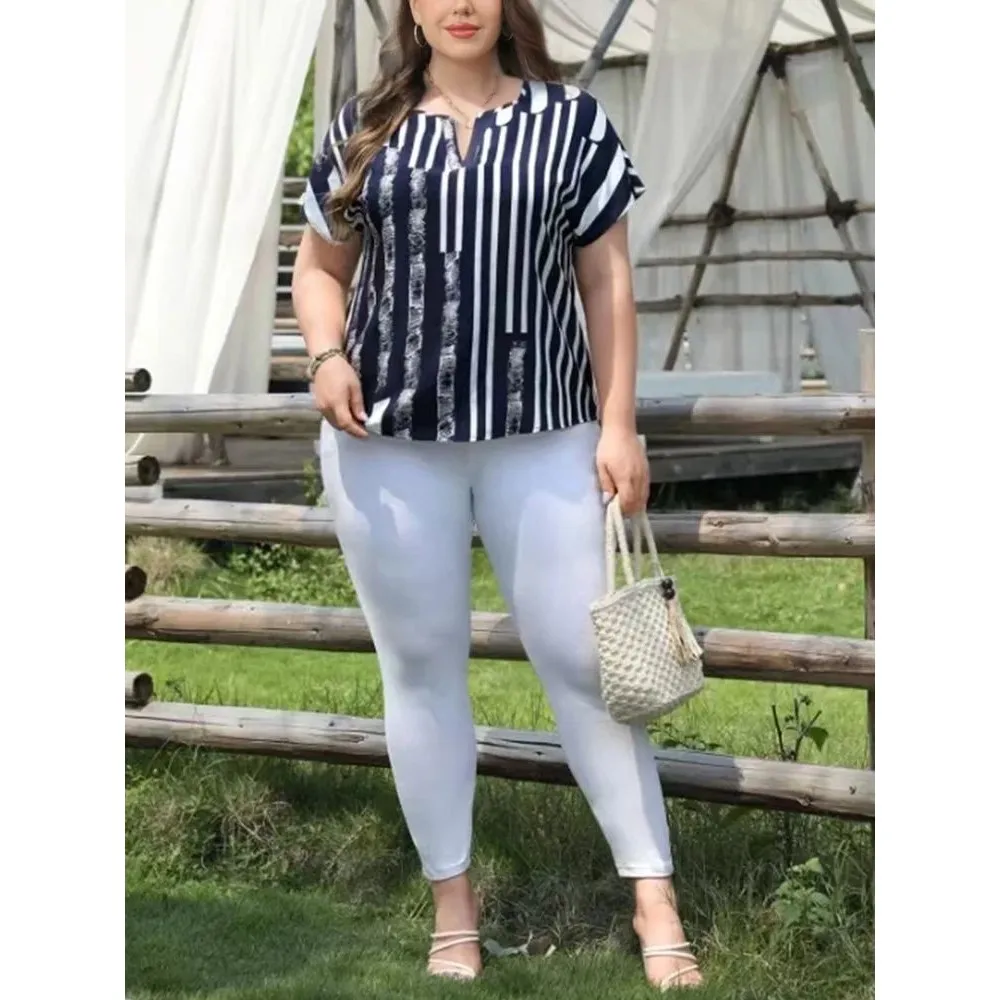 GIBSIE plus Size Striped Notch Ne irt Top Women Thiened Mid-Length A-Line Sve Cleanfit Sle Ladies Inner Wear
GIBSIE plus Size Striped Notch Ne irt Top Women Thiened Mid-Length A-Line Sve Cleanfit Sle Ladies Inner Wear
