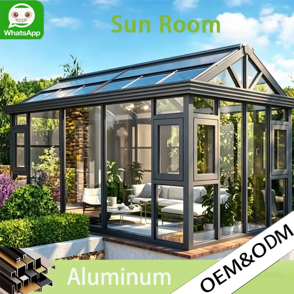 Custom Size Aluminum Balcony Soundproof Sunroom, Waterproof All Season Garden Greenhouse Insulated Conservatory for Home
Custom Size Aluminum Balcony Soundproof Sunroom, Waterproof All Season Garden Greenhouse Insulated Conservatory for Home