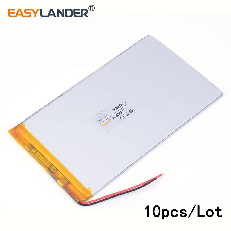 10pcs /Lot 2691135 3300mah lithium Li ion polymer rechargeable battery of PDA batteries laptop cell phone speaker video game
10pcs /Lot 2691135 3300mah lithium Li ion polymer rechargeable battery of PDA batteries laptop cell phone speaker video game