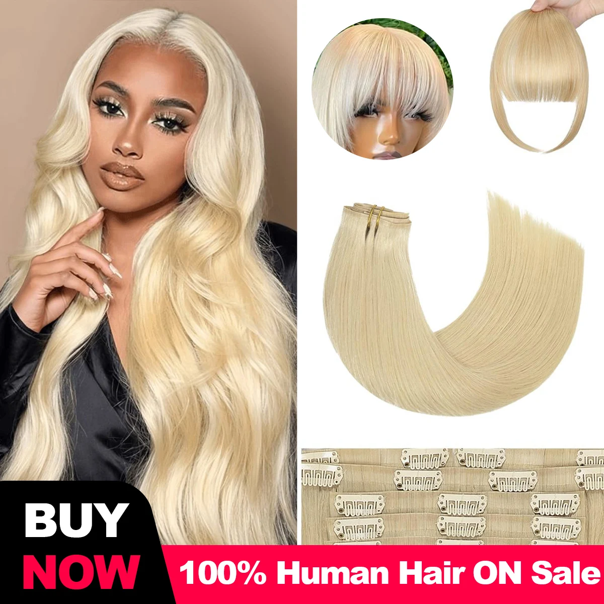 613 Blonde Color Clip In Hair Extension Human Hair 140G Full Head Set Brazilian Remy Real Hair Straight 14-24 Inches For Women
613 Blonde Color Clip In Hair Extension Human Hair 140G Full Head Set Brazilian Remy Real Hair Straight 14-24 Inches For Women