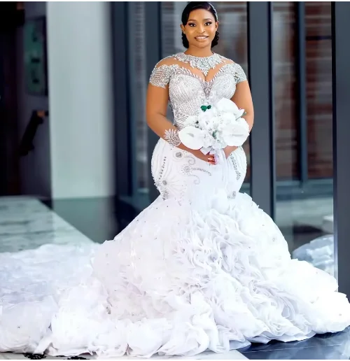 Wedding dress European and American cross-border bride wedding lace long-sleeved mermaid custom
Wedding dress European and American cross-border bride wedding lace long-sleeved mermaid custom
