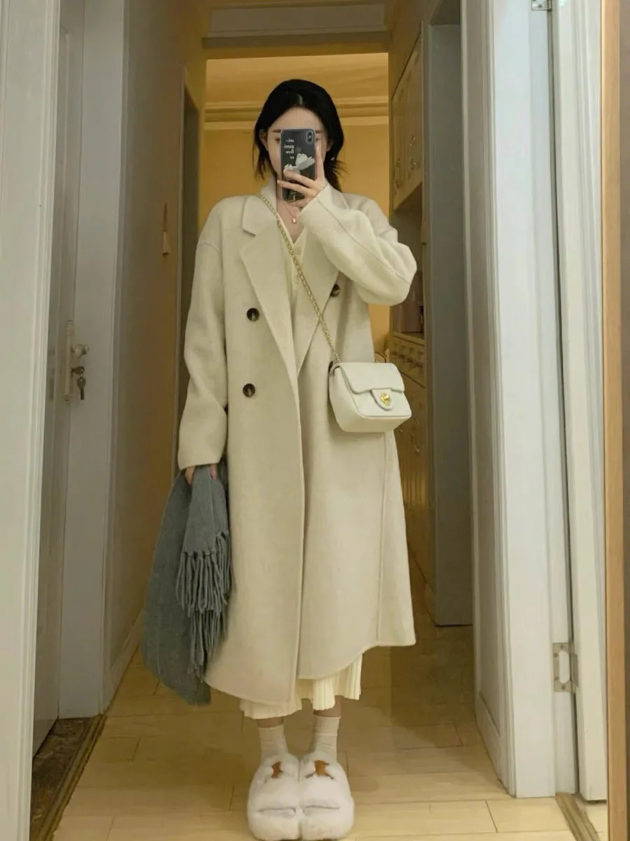 Oaeal Color Camere Coat Women's 2024 Autumn Winter New High-End Feeling Winter Clothes Wool Camere Tweed Outerwear 
Oaeal Color Camere Coat Women's 2024 Autumn Winter New High-End Feeling Winter Clothes Wool Camere Tweed Outerwear