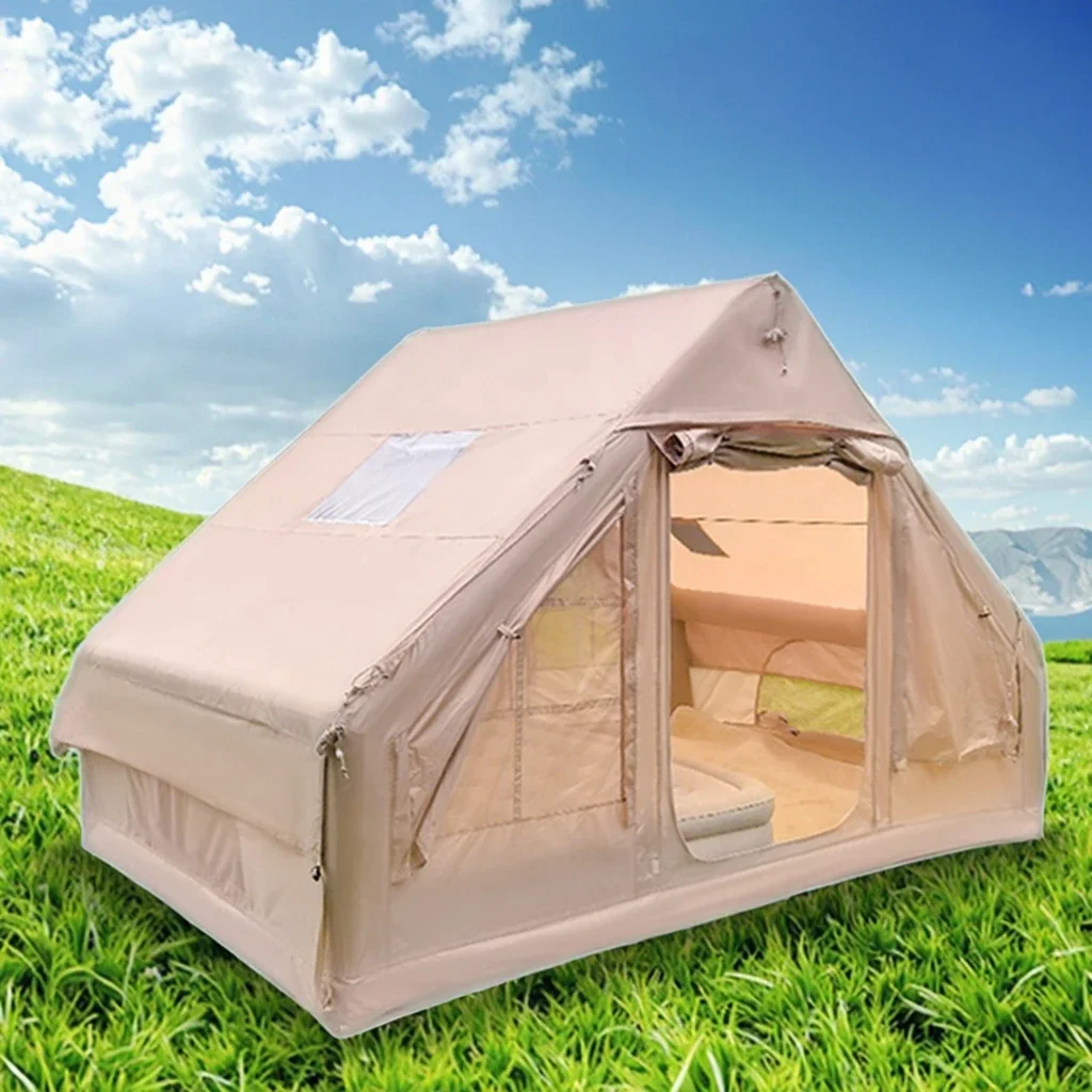 Outdoor Waterproof Oxford Canvas Air Cotton Glamping Inflatable Travel Tent for Large Family 4 Seasons Camping Portable
Outdoor Waterproof Oxford Canvas Air Cotton Glamping Inflatable Travel Tent for Large Family 4 Seasons Camping Portable