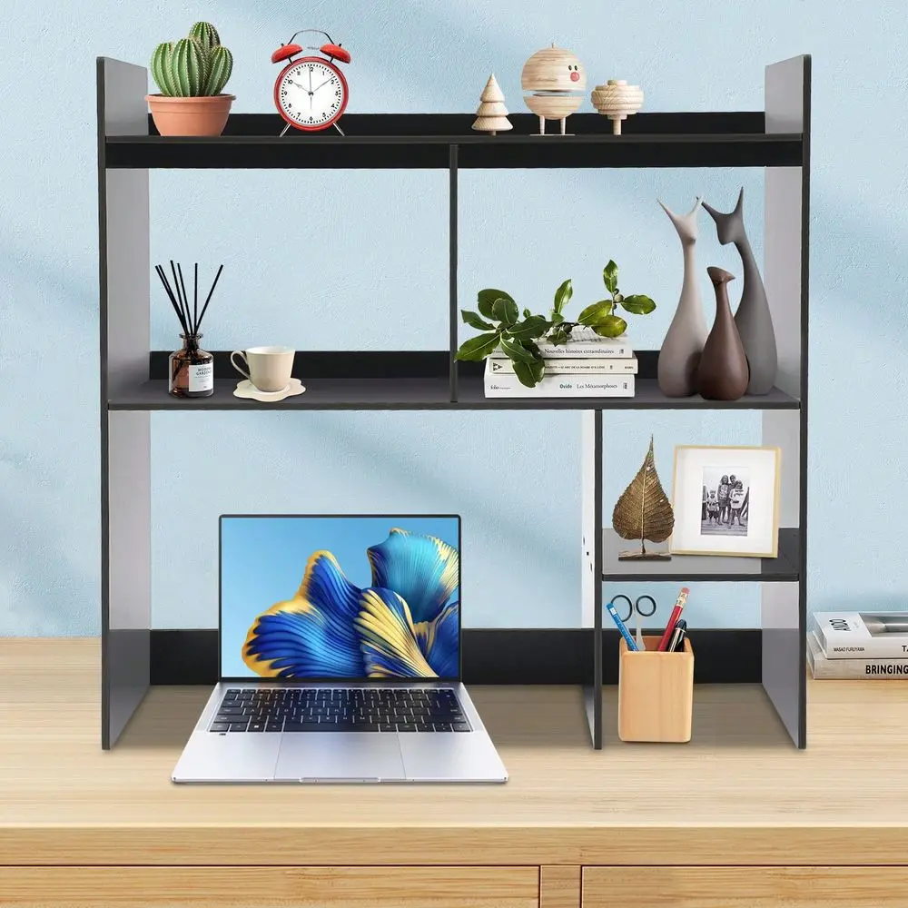 5Compartment Desk Hutch Organizer, Multipurpose 3Tier Display Rack, NoElectricity Desktop Storage Shelf For Office, School, Hom
5Compartment Desk Hutch Organizer, Multipurpose 3Tier Display Rack, NoElectricity Desktop Storage Shelf For Office, School, Hom