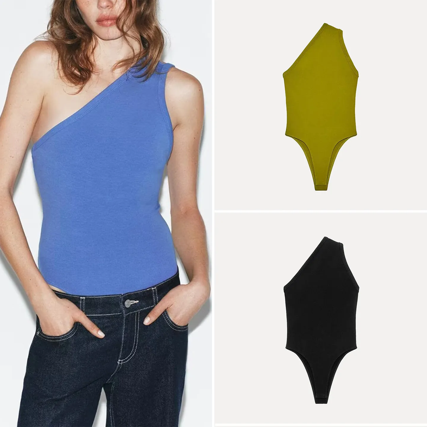 Fashionable Asymmetric Shoulder Bared Sleeveless Women's Jumpsuit High Waist Straight Cut Commute Style Short Pants Chinese O...
Fashionable Asymmetric Shoulder Bared Sleeveless Women's Jumpsuit High Waist Straight Cut Commute Style Short Pants Chinese O...