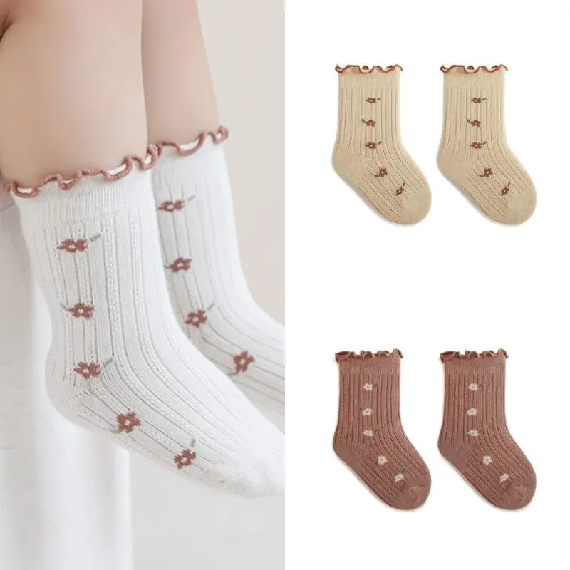 Baby Girl Sock Aesthetic Floral Ruffle Calf Sock for Toddler Girl Spring Summer Soft Cotton Flower Sock Little Girl Clothes
Baby Girl Sock Aesthetic Floral Ruffle Calf Sock for Toddler Girl Spring Summer Soft Cotton Flower Sock Little Girl Clothes