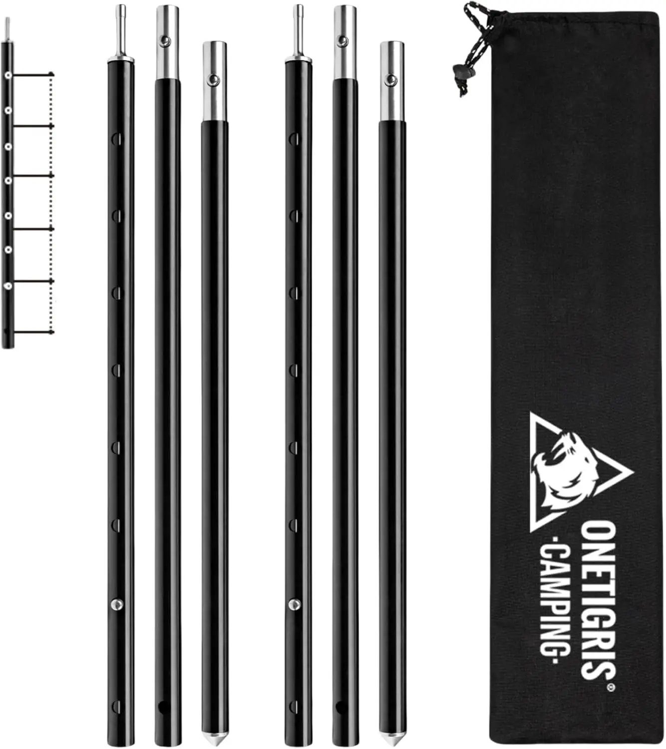 Adjustable Telescoping Tent Poles Set of 2, Heavy Duty Aluminum Alloy Camping Tarp Poles for Canopy Awning Shelter, Easy Setup
Adjustable Telescoping Tent Poles Set of 2, Heavy Duty Aluminum Alloy Camping Tarp Poles for Canopy Awning Shelter, Easy Setup