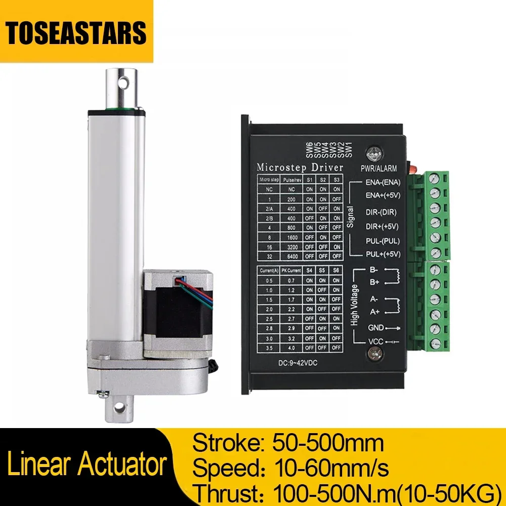 Linear Actuator With Nema17 Stepper Motor DC Linear Actuator Stepper Motor 50-1000mm Stroke Aluminum alloy Electric Push Rod
Linear Actuator With Nema17 Stepper Motor DC Linear Actuator Stepper Motor 50-1000mm Stroke Aluminum alloy Electric Push Rod