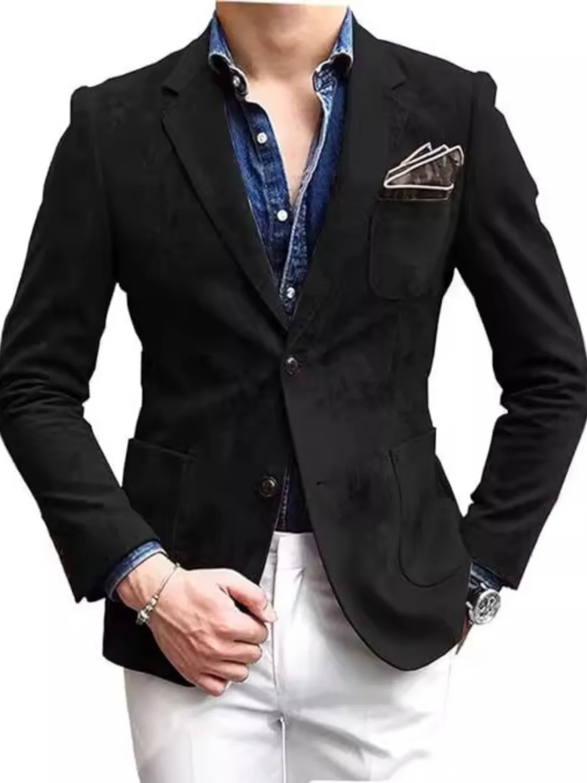 Faionable Casual Men's Suit Jaet Large Size Busin Formal Retro Sle Long Sve round Hem Adult Leisure round Split
Faionable Casual Men's Suit Jaet Large Size Busin Formal Retro Sle Long Sve round Hem Adult Leisure round Split