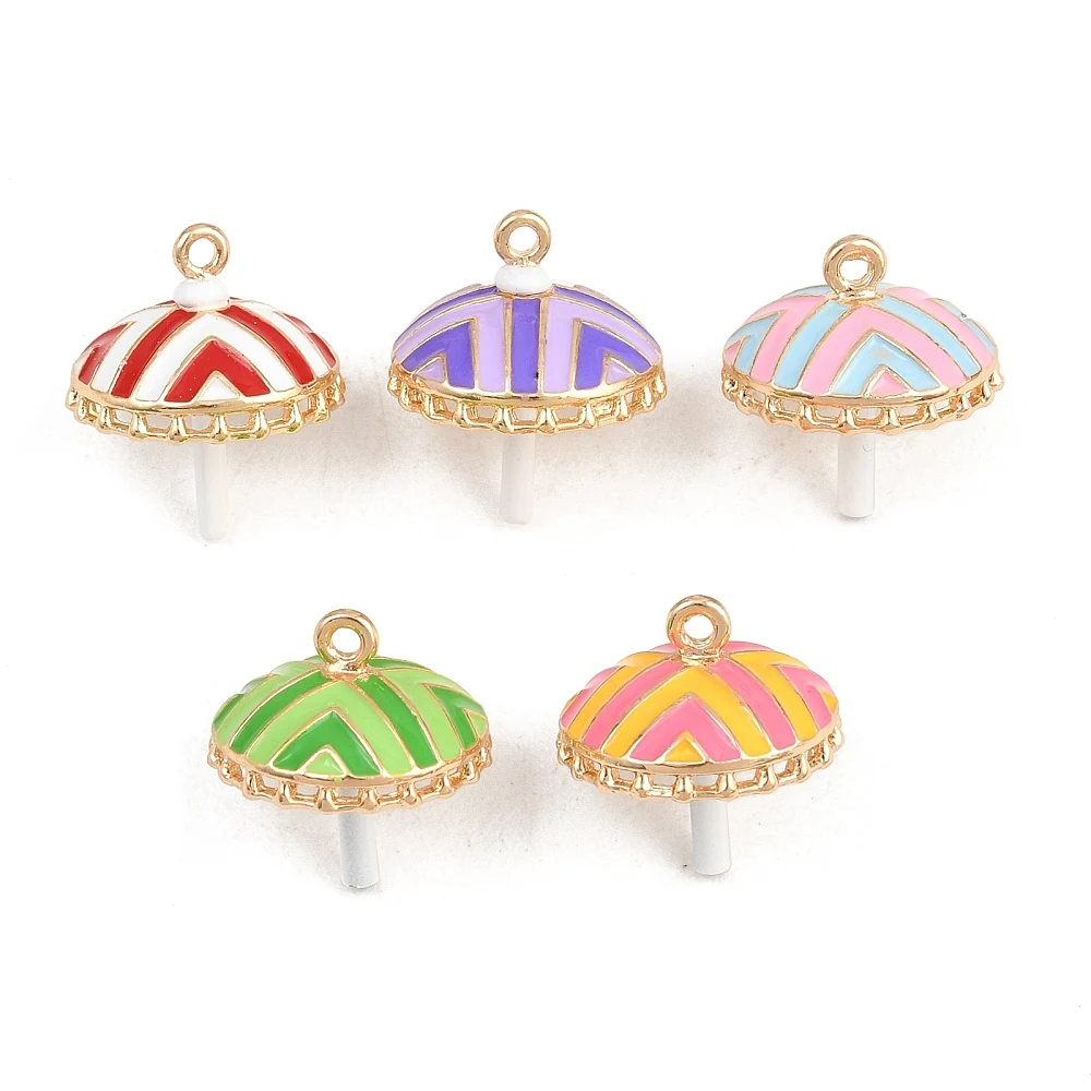 10pcs Gold Plated Enamel Umbrella Charms Mixed Color Jewelry Finding Decor for DIY Craft Bracelets Necklaces Making
10pcs Gold Plated Enamel Umbrella Charms Mixed Color Jewelry Finding Decor for DIY Craft Bracelets Necklaces Making