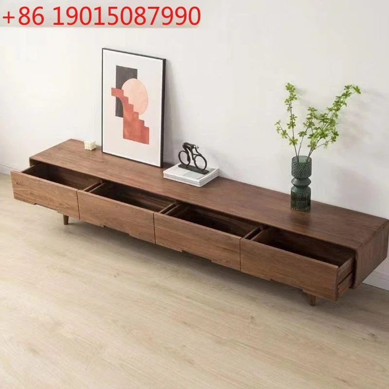 Nordic black walnut TV cabinet modern simple cherry wood living room side cabinet small apartment solid wood drawer storage
Nordic black walnut TV cabinet modern simple cherry wood living room side cabinet small apartment solid wood drawer storage
