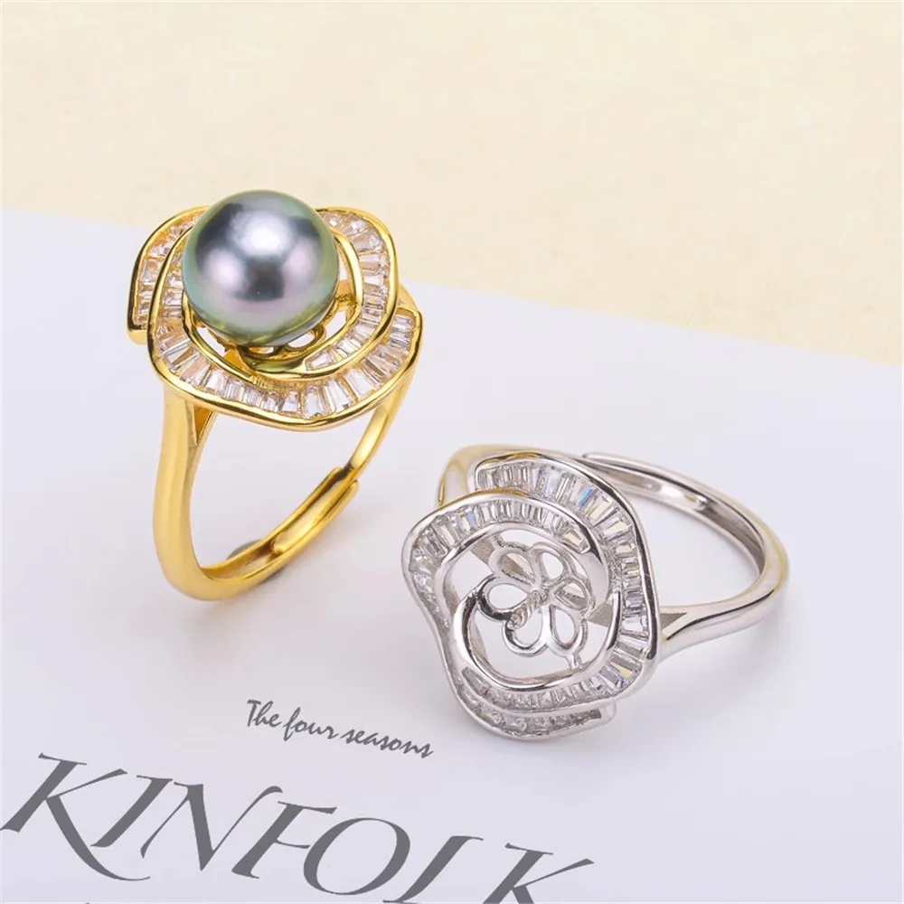 DIY Pearl Ring Accessories S925 Pure Silver Pearl Ring Empty Holder Fashion Ring Fit 9-11mm Round Flat Beads Z435
DIY Pearl Ring Accessories S925 Pure Silver Pearl Ring Empty Holder Fashion Ring Fit 9-11mm Round Flat Beads Z435