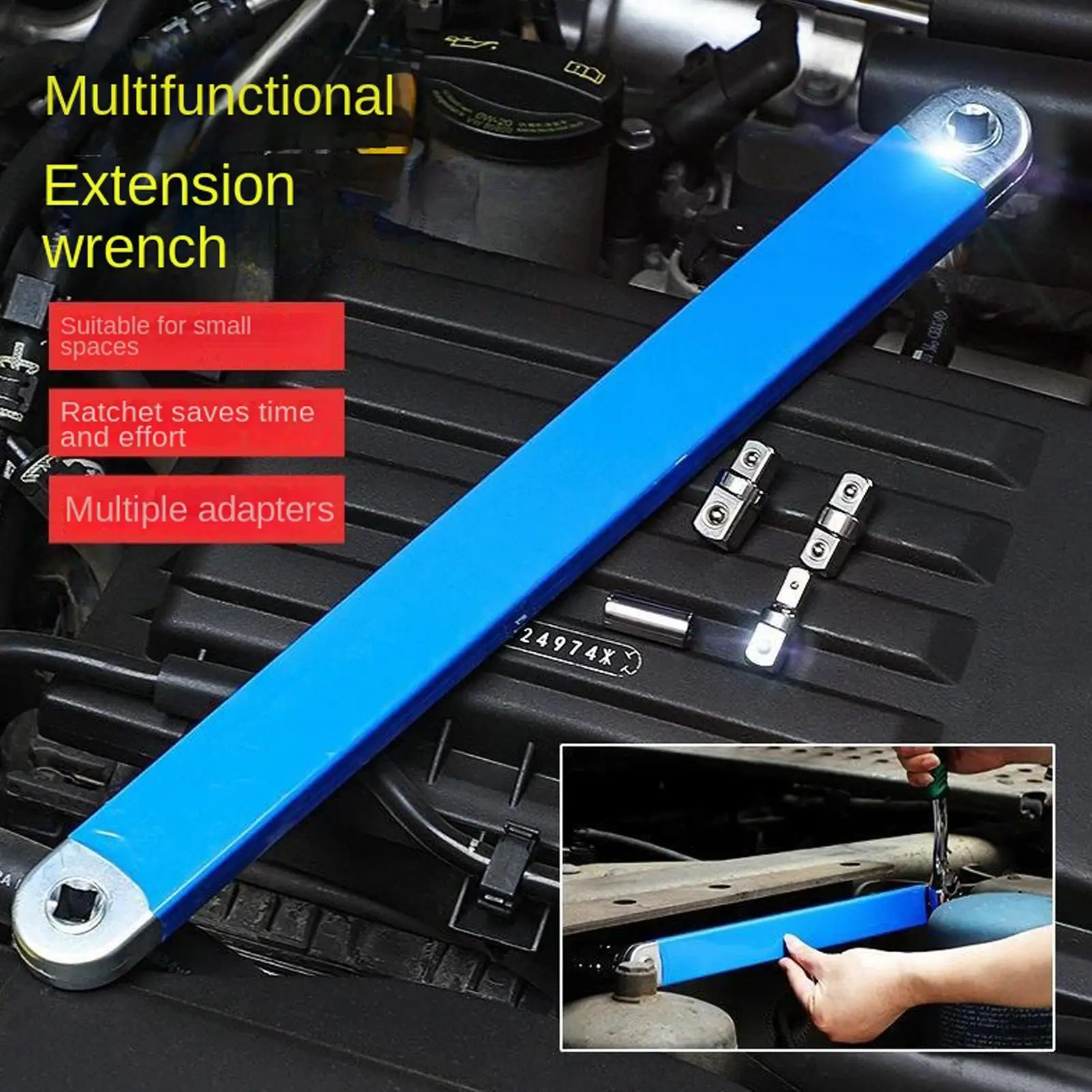 Extension Wrench 3/8 Inch Ratchet Extender Spanner for Repair Long Reach Extension Wrench for Truck Motorcycle Home Mechanics
Extension Wrench 3/8 Inch Ratchet Extender Spanner for Repair Long Reach Extension Wrench for Truck Motorcycle Home Mechanics