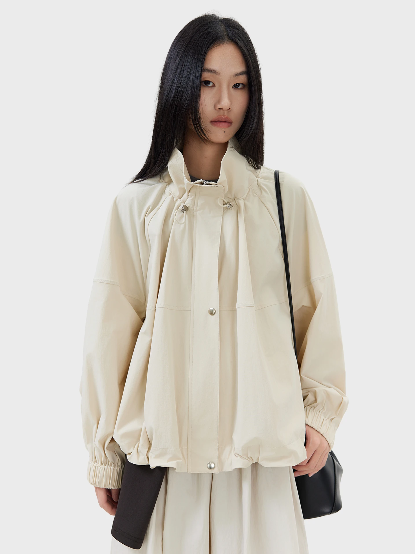 SEEI Women's Jacket with Drawstrings at Collar And Hem Casual Loose Fit Nylon Ultra Light Long Sleeve Zipper Closure Coat
SEEI Women's Jacket with Drawstrings at Collar And Hem Casual Loose Fit Nylon Ultra Light Long Sleeve Zipper Closure Coat