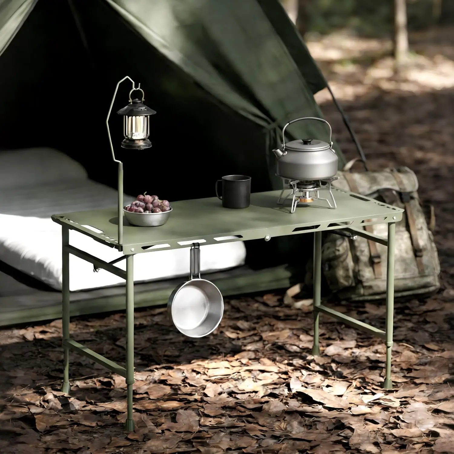 3.4 Ft Folding Camping Table - 12 lb Lightweight Portable Picnic Table with Adjustable Height & Carry Handle - Large Folding Tab
3.4 Ft Folding Camping Table - 12 lb Lightweight Portable Picnic Table with Adjustable Height & Carry Handle - Large Folding Tab