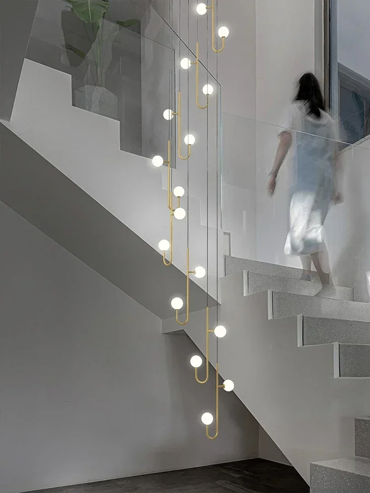 Modern Revolving Staircase Chandelier Design LED Ceiling Suitable for Lighting Creative Hanging Pendant
Modern Revolving Staircase Chandelier Design LED Ceiling Suitable for Lighting Creative Hanging Pendant