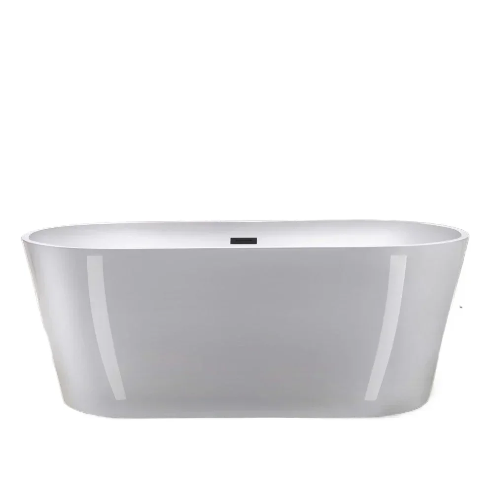 67" Acrylic Freestanding Bathtub Contemporary Soaking Tub, White Acrylic (Matte Black Drain/Overflow), non-slip desigin
67" Acrylic Freestanding Bathtub Contemporary Soaking Tub, White Acrylic (Matte Black Drain/Overflow), non-slip desigin