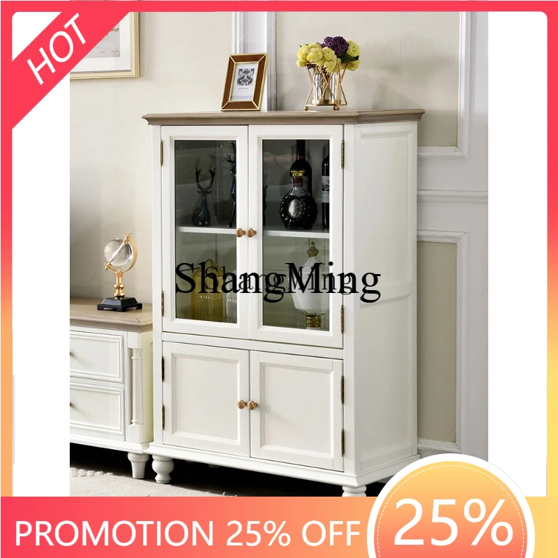 SM's new White Cream Wind Solid Wood Wine Cabinet Living Room Locker Glass Side Cabinet
SM's new White Cream Wind Solid Wood Wine Cabinet Living Room Locker Glass Side Cabinet