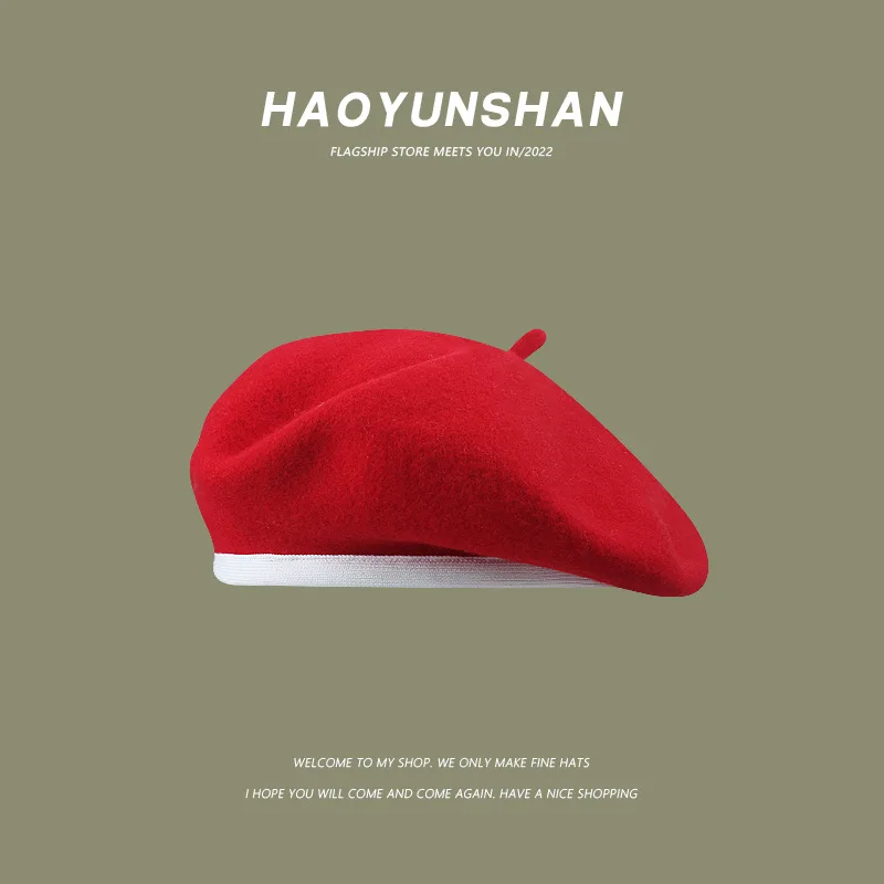 Red White Berets Hat High Quality British Vintage Wool Painter Hat Christmas Hat Woman Unisex Plain Cap French Beanie Girls Gift
Red White Berets Hat High Quality British Vintage Wool Painter Hat Christmas Hat Woman Unisex Plain Cap French Beanie Girls Gift