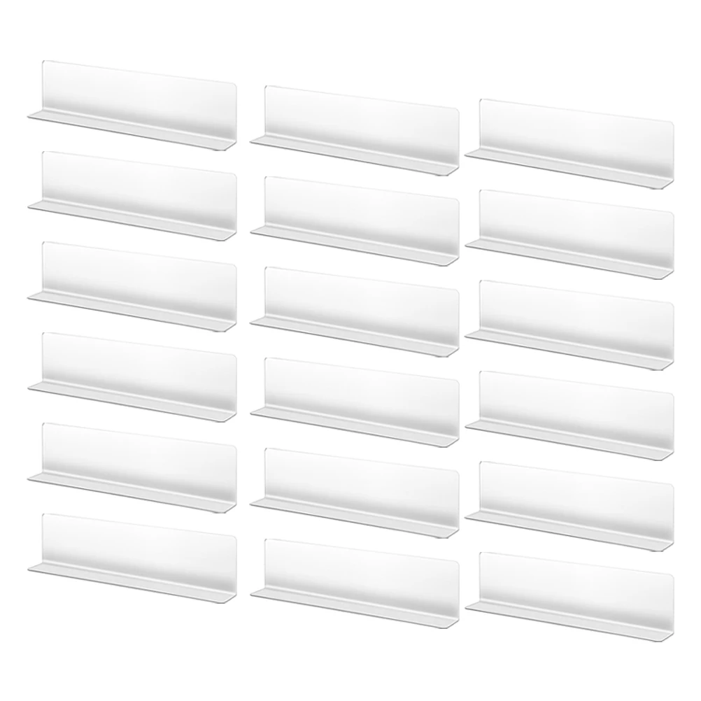 20Pcs L-Shaped Shelf Dividers Strong Plastic Transparent Shelf Dividers for Wire Wood Shelves Closet Storage Organization
20Pcs L-Shaped Shelf Dividers Strong Plastic Transparent Shelf Dividers for Wire Wood Shelves Closet Storage Organization