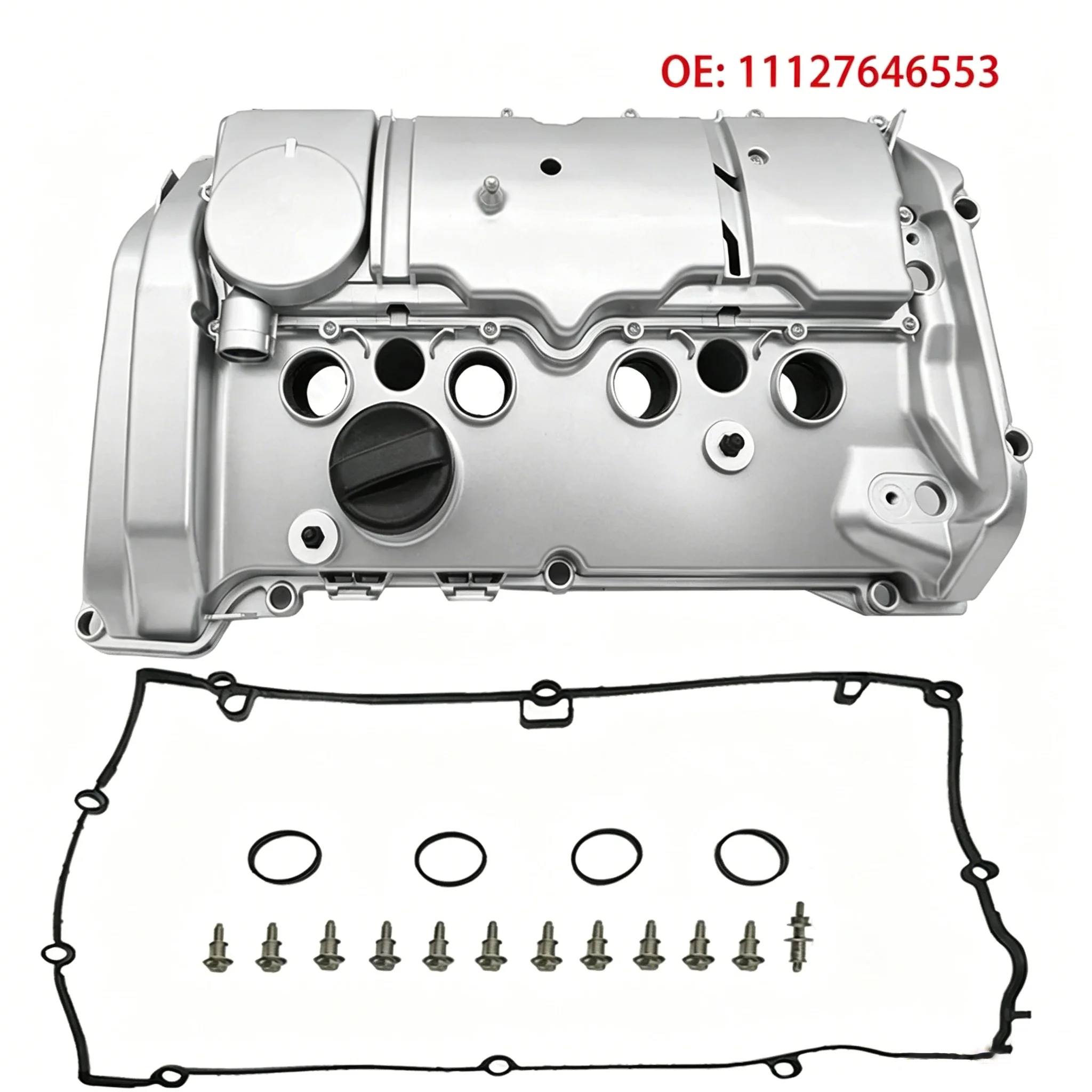 Aluminum Valve Cover 11127646553 11127601863 For BMW F20 F21 F30 F31 F35 118i 120i L4 1.6L Engine Cylinder Head Cover Auto Parts
Aluminum Valve Cover 11127646553 11127601863 For BMW F20 F21 F30 F31 F35 118i 120i L4 1.6L Engine Cylinder Head Cover Auto Parts