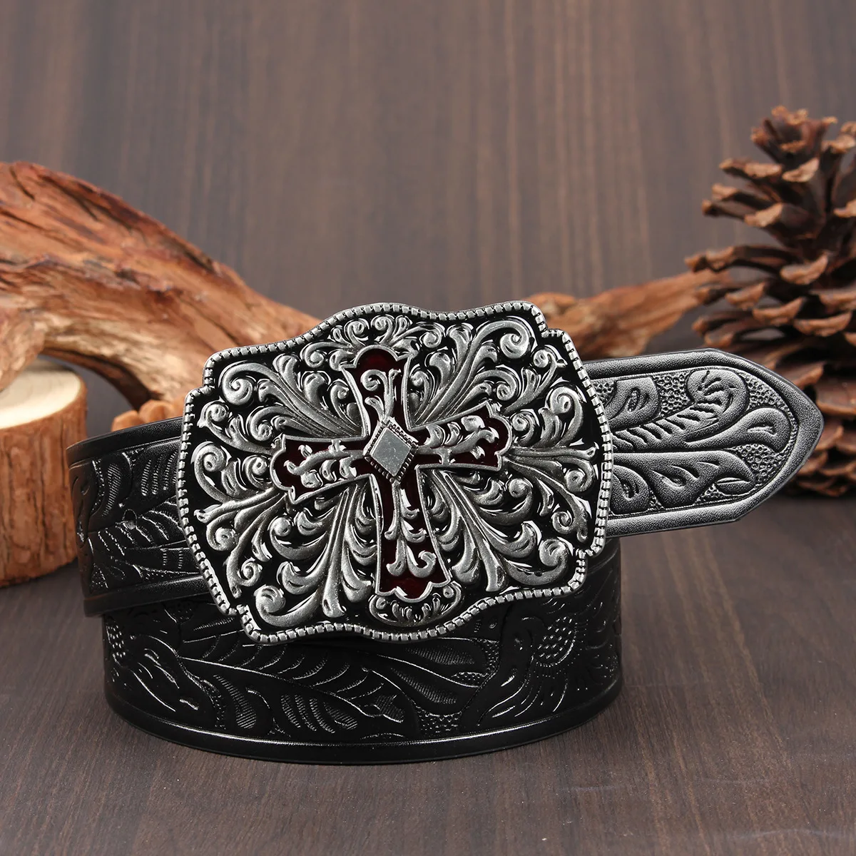 Trendy New Embossed Cross Buckle Belt with Pattern, Jeans, Skirts, Accessories, Fashionable, Versatile, Personalized Belt
Trendy New Embossed Cross Buckle Belt with Pattern, Jeans, Skirts, Accessories, Fashionable, Versatile, Personalized Belt