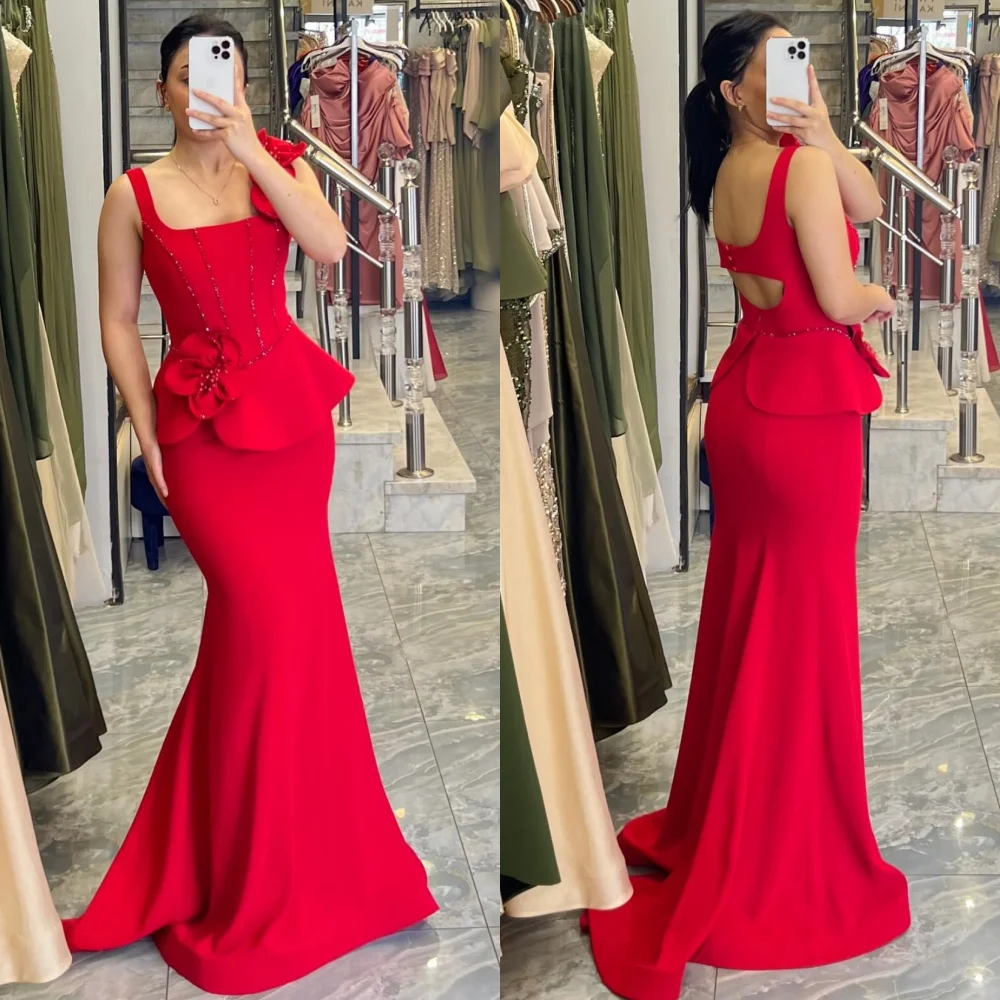 Customized Exquisite Jersey Sequined Flower Trumpet Square Neck Long Dresses Bespoke Occasion Quinceanera High Quality
Customized Exquisite Jersey Sequined Flower Trumpet Square Neck Long Dresses Bespoke Occasion Quinceanera High Quality