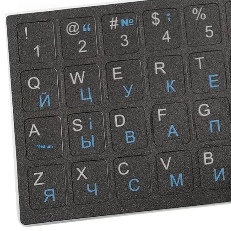 Durable Laptop Keyboard Sticker Ukrainian Black Alphabet for Easy Application at School Home Office
Durable Laptop Keyboard Sticker Ukrainian Black Alphabet for Easy Application at School Home Office