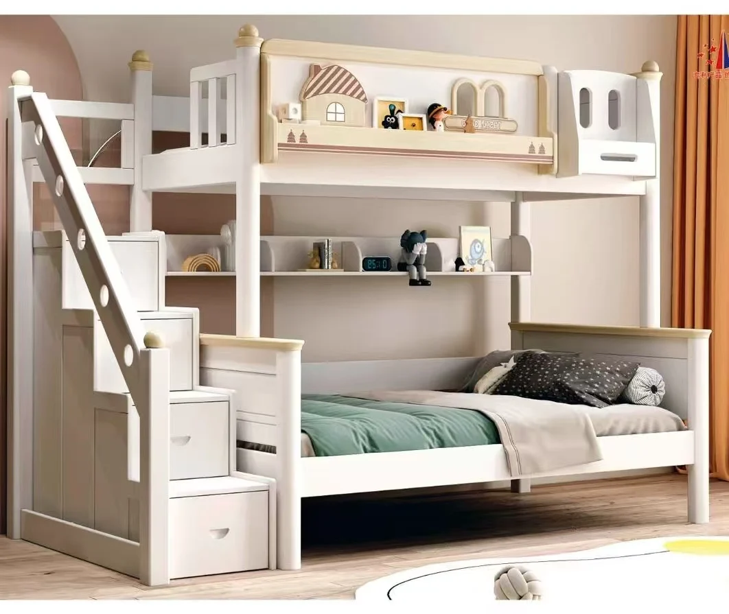 !@Solid Wood Children Bunk Beds with Drawers Slide Stair North European Wooden Bunk Beds Kids Bedroom Furniture
!@Solid Wood Children Bunk Beds with Drawers Slide Stair North European Wooden Bunk Beds Kids Bedroom Furniture