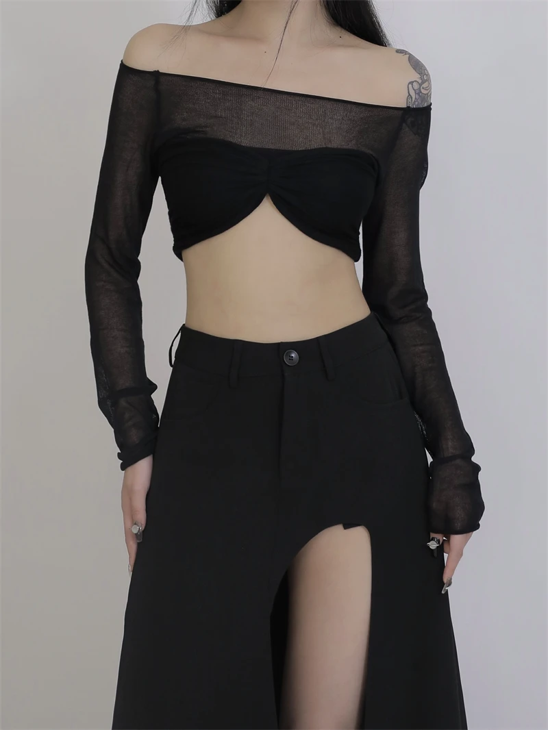 Sexy Knitted ort Svel One oulder Long Sve Women's Top Breathable Casual ort Length Body ape Highlighting T-s...
Sexy Knitted ort Svel One oulder Long Sve Women's Top Breathable Casual ort Length Body ape Highlighting T-s...