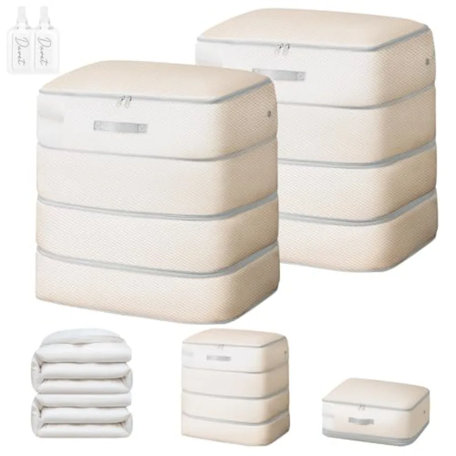 Comforter Storage Bag - 130L Large Capacity Blanket Storage Bags 4-Layer Ultra Space Saving Self Compression Organizer, Washabl
Comforter Storage Bag - 130L Large Capacity Blanket Storage Bags 4-Layer Ultra Space Saving Self Compression Organizer, Washabl