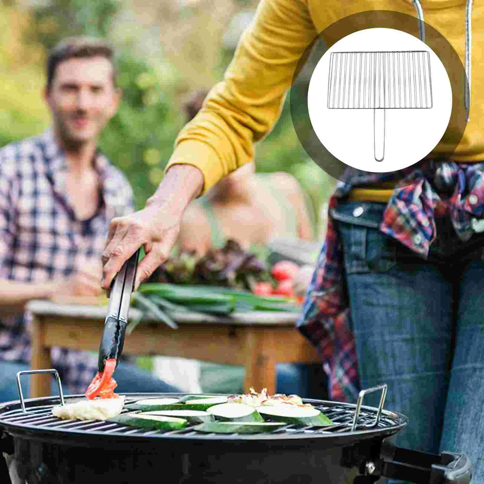 Vegetable Grill Basket Round Grate Beef Grilling Mesh Rack Fish Holder for Grills
Vegetable Grill Basket Round Grate Beef Grilling Mesh Rack Fish Holder for Grills