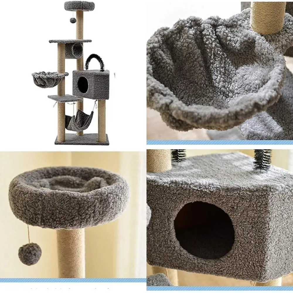 Многоуровневая кошачья башня с сизалевыми когтеточками, плюшевым игровым домиком, висячие игрушки, съемный верхний окунь для кошек - живописный клиби
Многоуровневая кошачья башня с сизалевыми когтеточками, плюшевым игровым домиком, висячие игрушки, съемный верхний окунь для кошек - живописный клиби