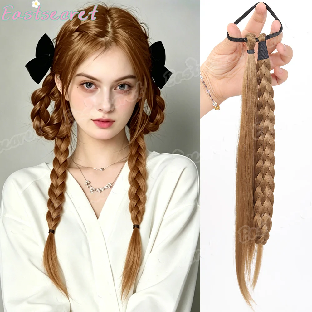 Golden drooping ear rabbit Synthetic wig elastic band hair accessories Twists braid is suitable for girls to weave side tied
Golden drooping ear rabbit Synthetic wig elastic band hair accessories Twists braid is suitable for girls to weave side tied